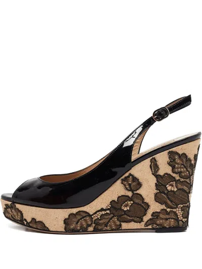 Pre-owned Valentino Garavani Lace-detailing Heeled Sandals