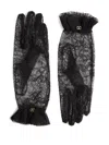 Valentino Garavani Lace-embellished Gloves In Black