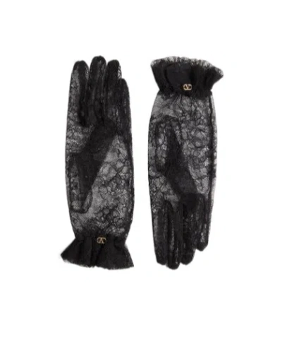 VALENTINO VALENTINO VLOGO SIGNATURE LACE GLOVES