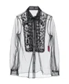 VALENTINO LACE-EMBROIDERED SHEER TOP