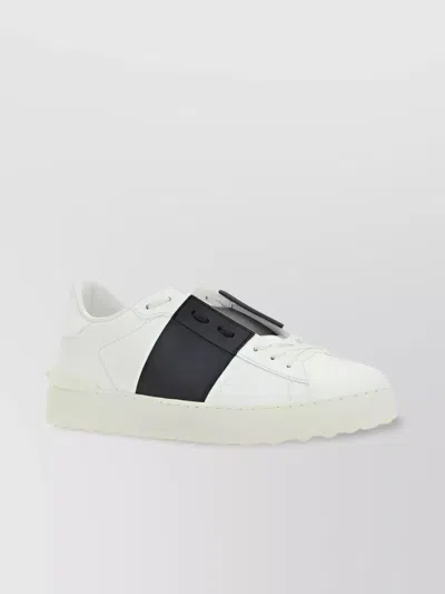 Valentino Garavani Lace-free Leather Sneakers Rockstud Studs In White