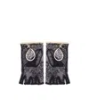 Valentino Lace Gloves In Black