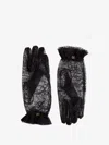 Valentino Vlogo Lace Gloves In Black