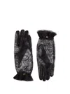 Valentino Vlogo Lace Gloves In Brown