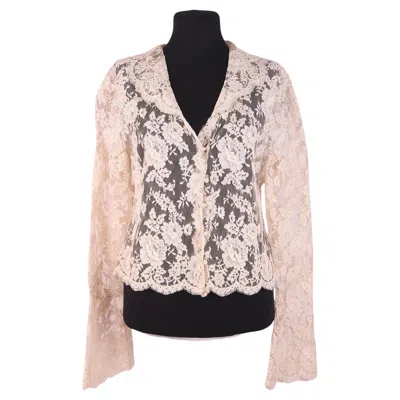 Pre-owned Valentino Lace Jacket In Sand