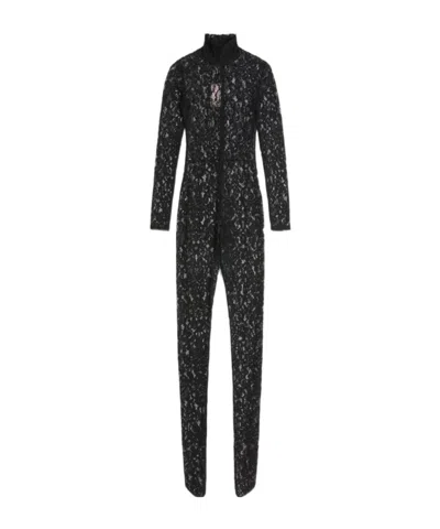 Valentino Lace Jumpsuit In Black