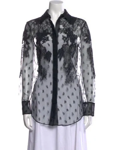 Pre-owned Valentino Lace Lace Pattern Blouse In Multi