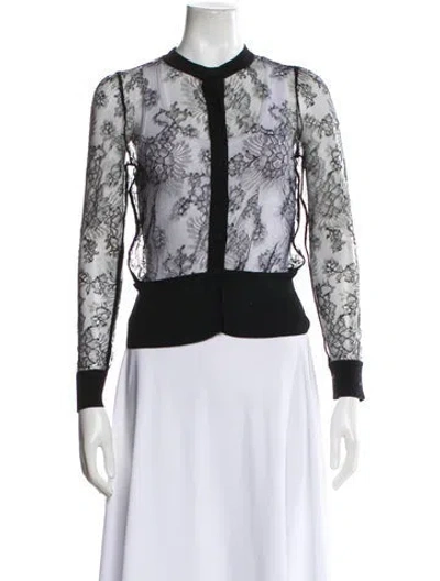 Pre-owned Valentino Lace Lace Pattern Sweater In Black