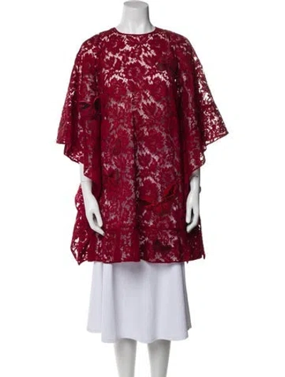 Pre-owned Valentino Lace Lace Pattern Tunic In Red