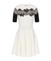Valentino Lace-panel A-line Dress In White