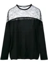 Valentino Lace Panel Jumper In Black