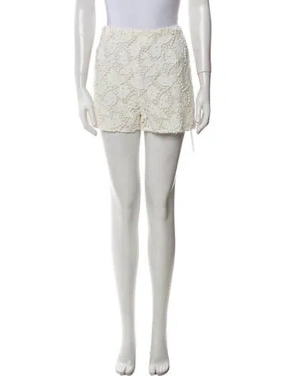 Pre-owned Valentino Lace Pattern Mini Shorts