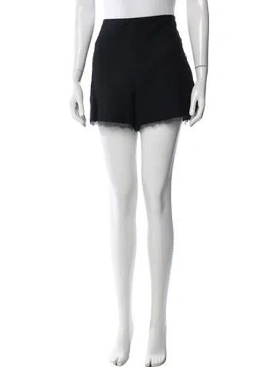 Pre-owned Valentino Lace Pattern Mini Shorts In Black