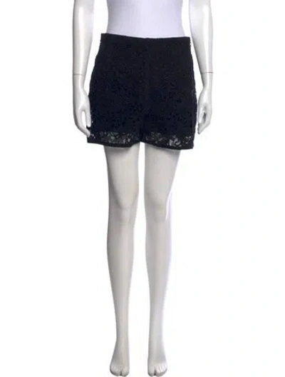 Pre-owned Valentino Lace Pattern Mini Shorts In Multi