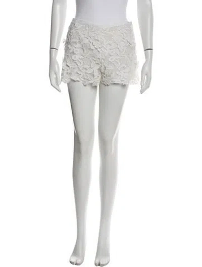 Pre-owned Valentino Lace Pattern Mini Shorts In Neutral