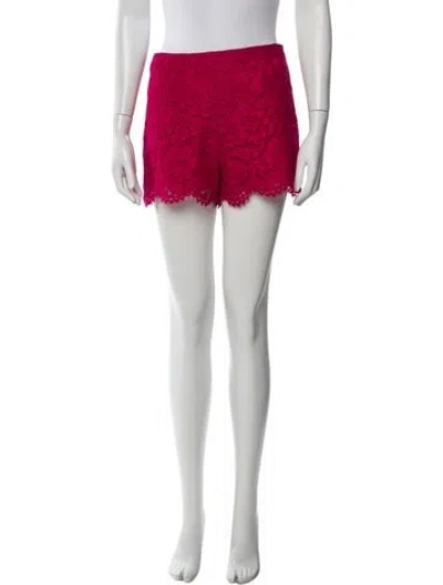 Pre-owned Valentino Lace Pattern Mini Shorts In Pink