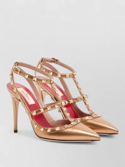 Valentino Garavani Lace Pumps Ankle Strap Pointed Toe In Multi
