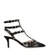 Valentino Lace Rockstud Pumps 65 In Multi