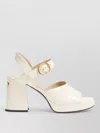 Valentino Lace Sandals Block Heel Platform Slingback In White