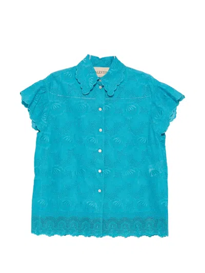 Valentino Lace Shirt In Blue