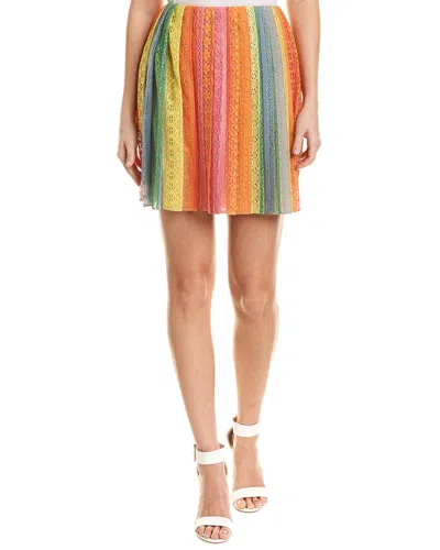 VALENTINO VALENTINO LACE SILK-BLEND MINI SKIRT