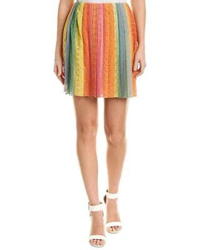 Pre-owned Valentino Lace Silk-blend Mini Skirt Women's 38 In Ebaiadera