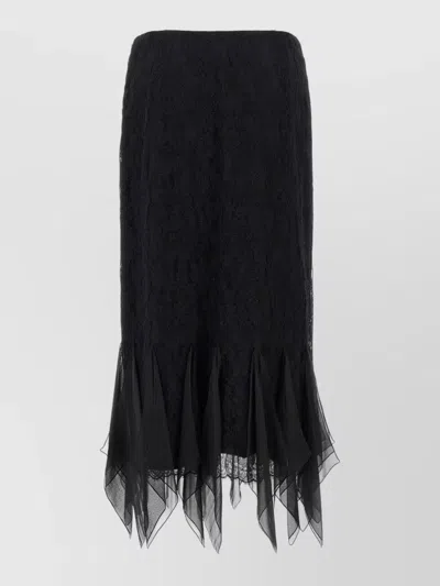 Valentino Black Lace Skirt