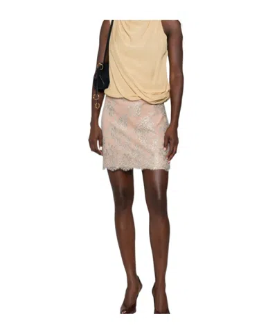 Valentino Lace Skirt In Neutral