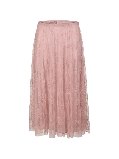 Valentino Lace Skirt In Pink