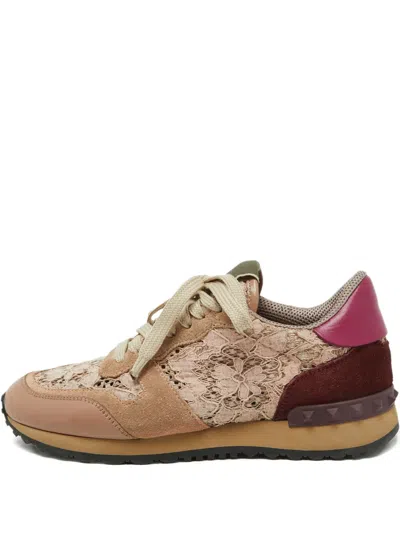Pre-owned Valentino Garavani Lace Sneakers In Neutral