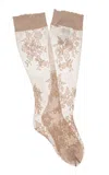 Valentino Lace Socks In Gray
