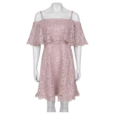 Pre-owned Valentino Lace Strappy Dress - Size M (it42) In Gray