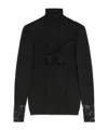 Valentino Wool Lace-insert Top In Black