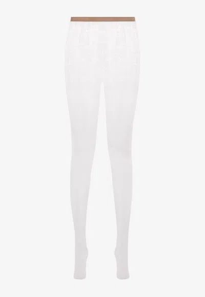 Valentino Lace Tights In White