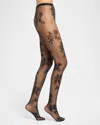 Valentino Black Elastane Socks In Black