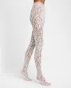 Valentino Lace Tights In Ivory