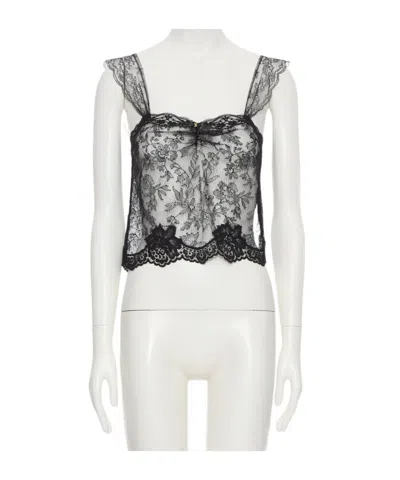 Valentino Lace Top In Black
