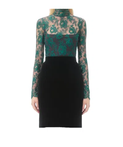 Valentino Lace Top In Green
