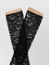 Valentino Lace Trimmed Elastic Band Leggings