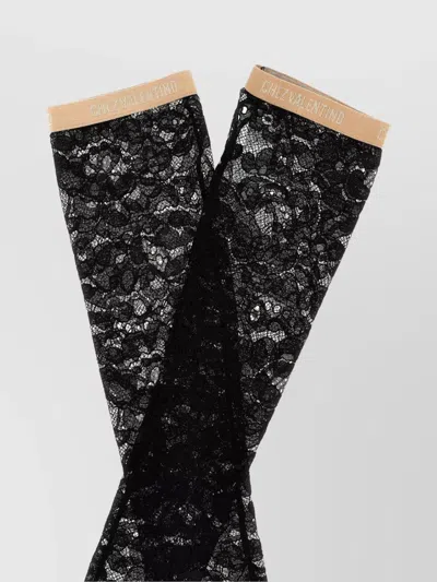 Valentino Lace Trimmed Elastic Band Leggings