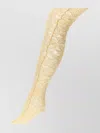 Valentino Lace Trimmed Floral Sheer Tights In Nude