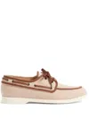 Valentino Men's Palm Avenue Canvas Boat Shoes In Brown