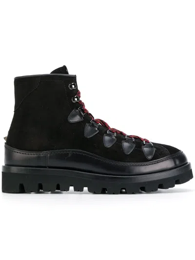 Valentino Garavani Lace-up Boots In Black