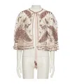 Valentino Lace-up Shawl In White