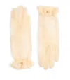 Valentino Women's Natural Glove With Golden Logo Lace