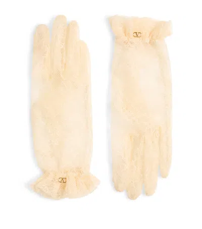 VALENTINO GARAVANI LACE VLOGO SIGNATURE GLOVES