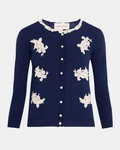VALENTINO LACE WOOL CARDIGAN