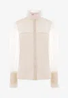 Valentino Silk Blouse With Ruffles In Ivory