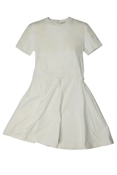 Valentino Lace-trimmed Cotton Dress In White