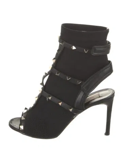 Pre-owned Valentino Garavani Lace-up Boots In Black